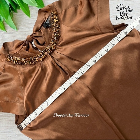 Etcetera NWT silk embellished keyhole neckline & tie back top *shop@iamwarrior - Picture 9 of 12